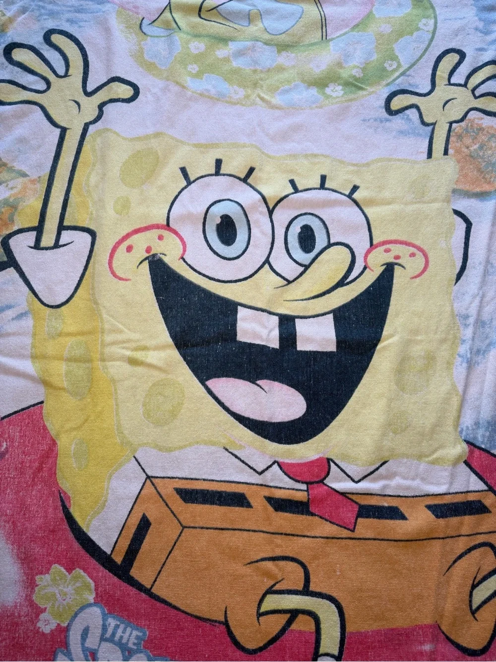 SpongeBob SquarePants 'The Sponge Plunge' Beach Towel - Colorful Character Print